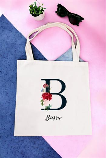 Baş Harfli ve İsimli Bez Çanta