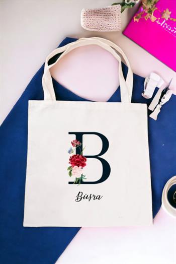 Baş Harfli ve İsimli Bez Çanta
