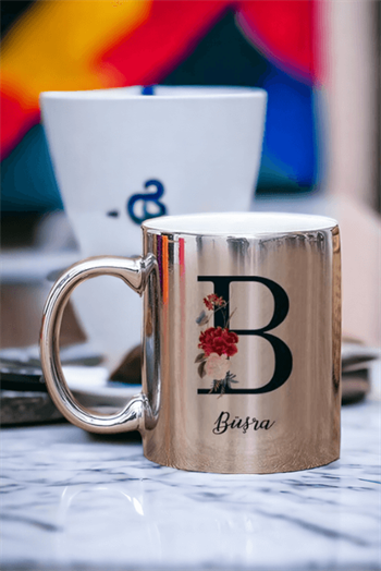 Baş Harfli ve İsimli Gold - Silver Kupa Bardak