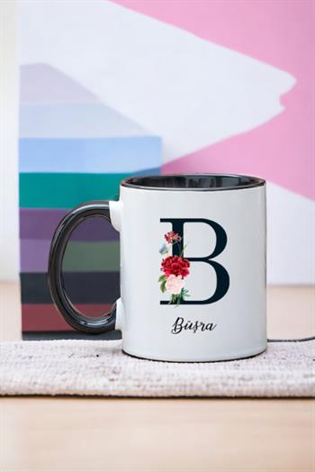 Baş Harfli ve İsimli İçi Renkli Kupa Bardak