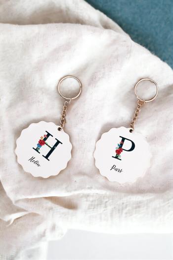 Baş Harfli ve İsimli İkili Anahtarlık