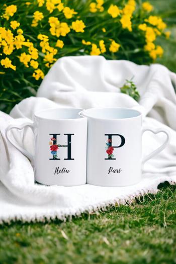 Baş Harfli ve İsimli İkili Sevgili Kupası