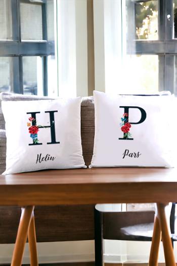 Baş Harfli ve İsimli İkili Yastık