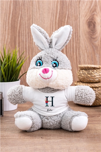 Baş Harfli ve İsimli Peluş Tavşan