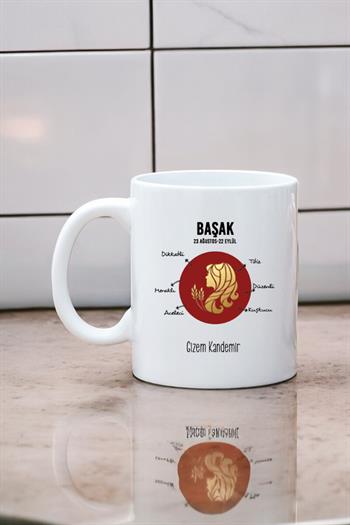 Başak Burcuna Hediye Kişiye Özel Kupa Bardak