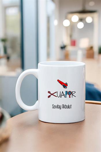 Bayan Kuaförüne Hediye Beyaz Kupa Bardak