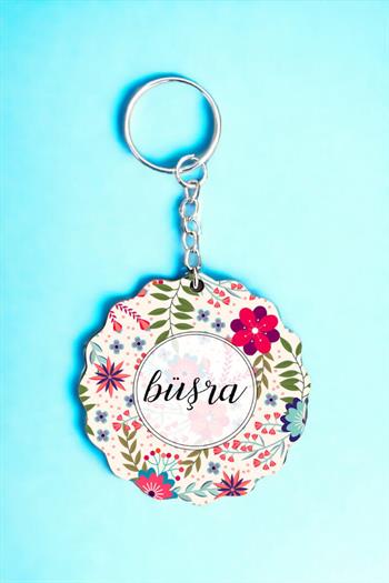 Bayanlar İçin Kişiye Özel Hediye Çiçek Tasarım Anahtarlık