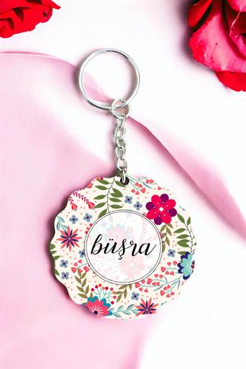 Bayanlar İçin Kişiye Özel Hediye Çiçek Tasarım Anahtarlık