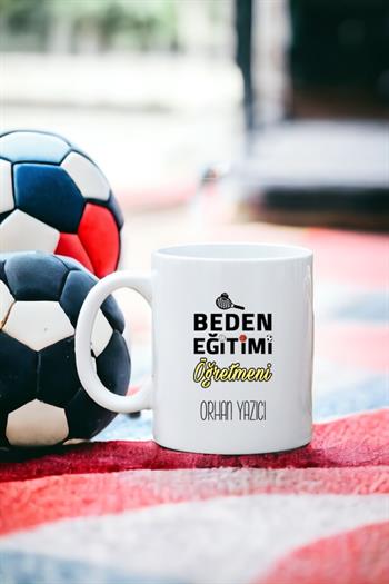 Beden Eğitimi Öğretmenine Hediye Beyaz Kupa Bardak