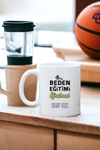 Beden Eğitimi Öğretmenine Hediye Beyaz Kupa Bardak