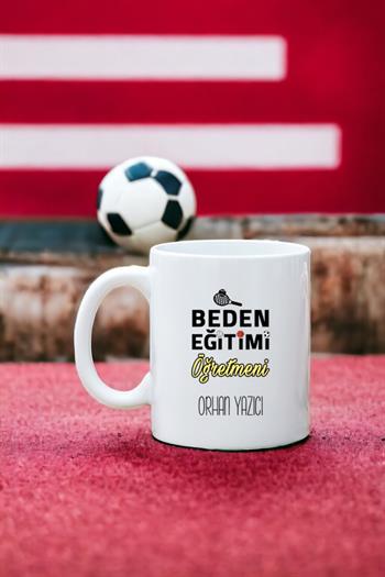 Beden Eğitimi Öğretmenine Hediye Beyaz Kupa Bardak