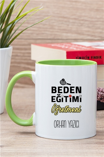 Beden Eğitimi Öğretmeni İçi Renkli Kupa Bardak