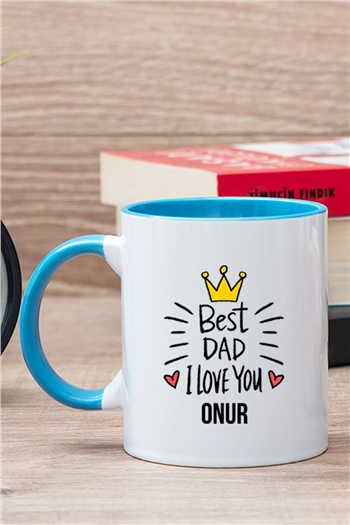 Best Dad Babaya Hediye İçi Renkli Kupa Bardak