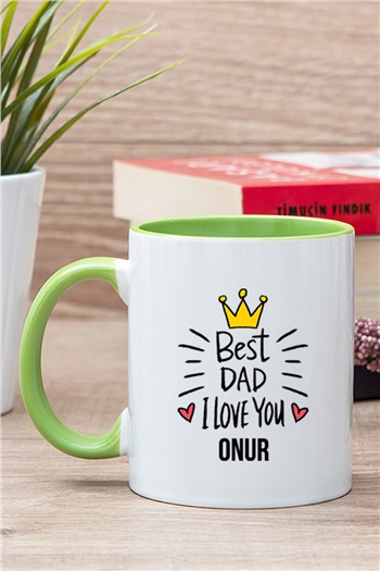 Best Dad Babaya Hediye İçi Renkli Kupa Bardak