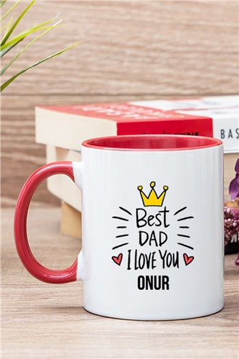 Best Dad Babaya Hediye İçi Renkli Kupa Bardak