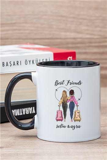 Best Friends İçi Renkli Kupa Bardak