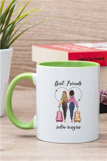 Best Friends İçi Renkli Kupa Bardak