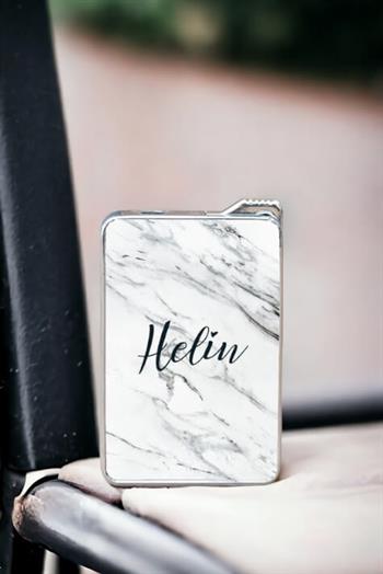 Beyaz Mermer Desenli İsimli Çakmak