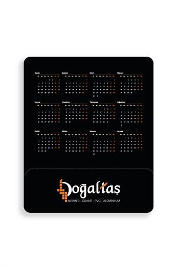 Bilek Destekli Takvimli Mouse Pad