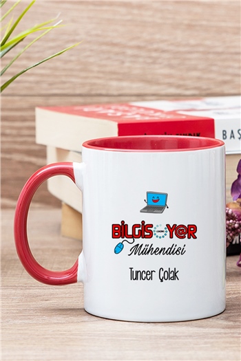 Bilgisayar Mühendisi İçi Renkli Kupa Bardak