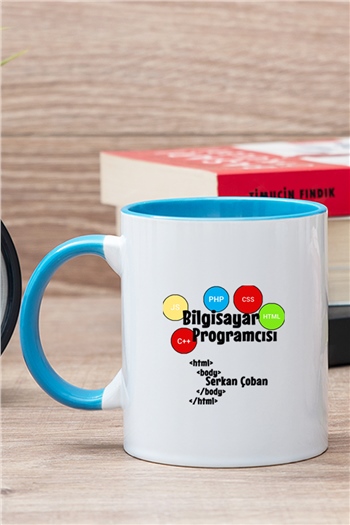 Bilgisayar Programcısı İçi Renkli Kupa Bardak