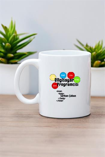Bilgisayar Programcısına Hediye Beyaz Kupa Bardak