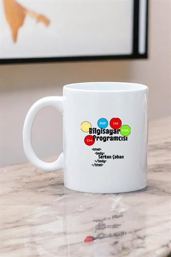 Bilgisayar Programcısına Hediye Beyaz Kupa Bardak