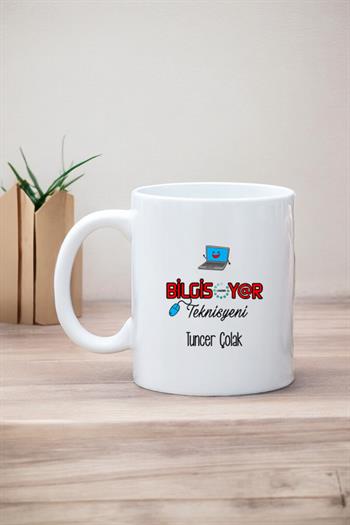 Bilgisayar Teknisyenine Hediye Beyaz Kupa Bardak