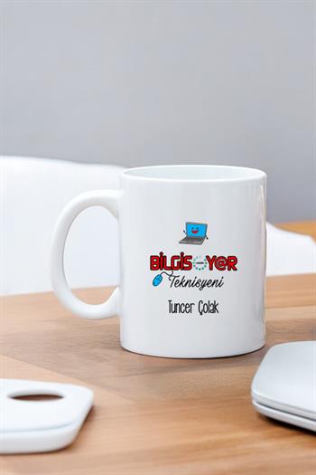 Bilgisayar Teknisyenine Hediye Beyaz Kupa Bardak