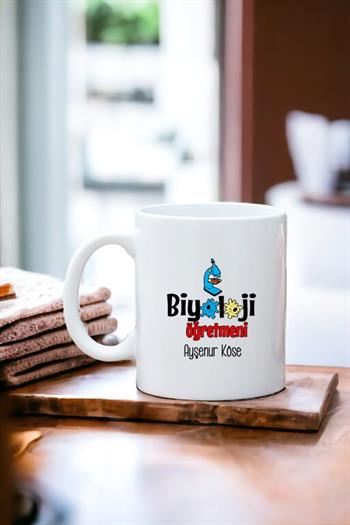 Biyoloji Öğretmenine Hediye Beyaz Kupa Bardak