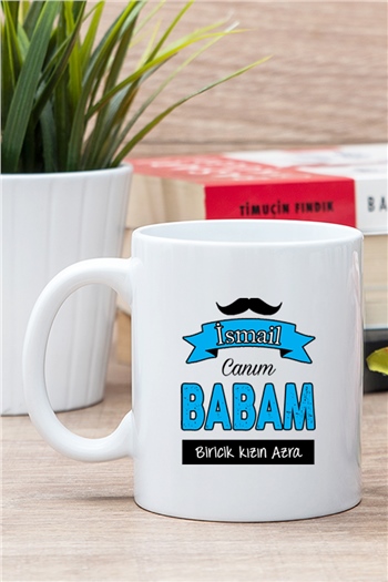 Kişiye Özel Canım Babam Yazılı Kupa Bardak