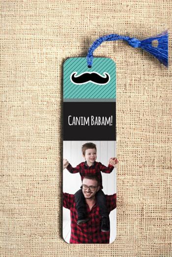 Canım Babam Fotoğraflı Kitap Ayracı