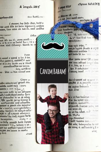 Canım Babam Fotoğraflı Kitap Ayracı