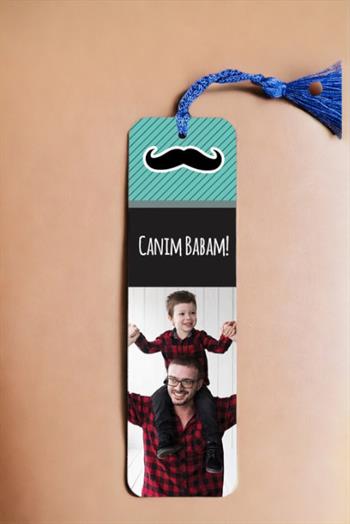 Canım Babam Fotoğraflı Kitap Ayracı