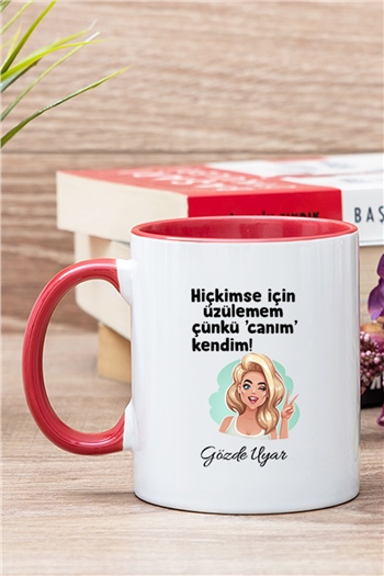 Canım Kendim İçi Renkli Kupa Bardak