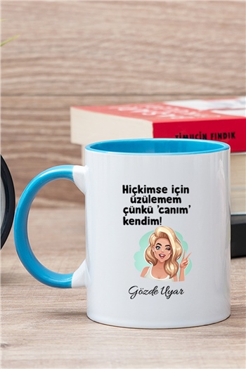 Canım Kendim İçi Renkli Kupa Bardak