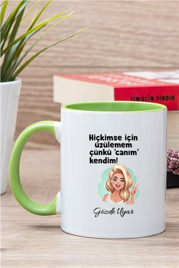 Canım Kendim İçi Renkli Kupa Bardak