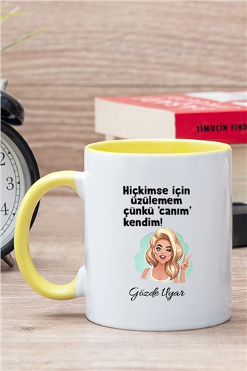 Canım Kendim İçi Renkli Kupa Bardak