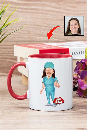 Cerraha Hediye Kişiye Özel Karikatürlü Kupa Bardak