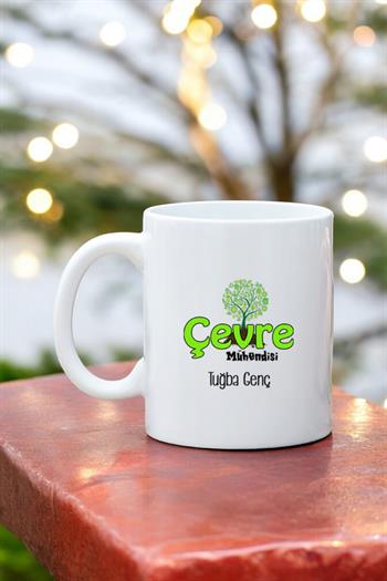 Çevre Mühendisine Hediye Beyaz Kupa Bardak