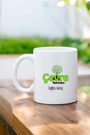 Çevre Mühendisine Hediye Beyaz Kupa Bardak