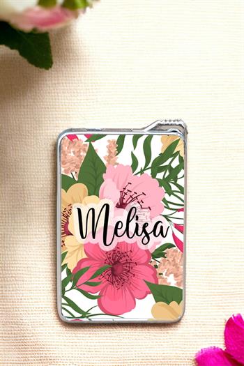 Çiçek Arka Planlı İsimli Çakmak