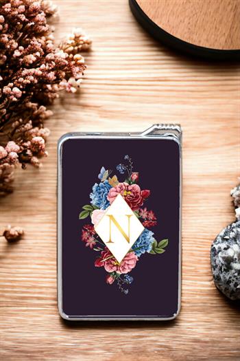 Çiçek Tasarım Baş Harfli Çakmak