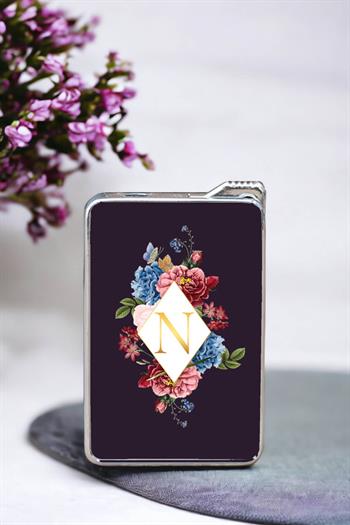 Çiçek Tasarım Baş Harfli Çakmak