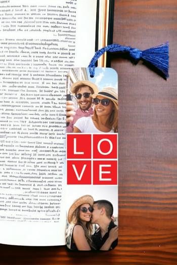 Çiftlere Özel Fotoğraflı Kitap Ayracı