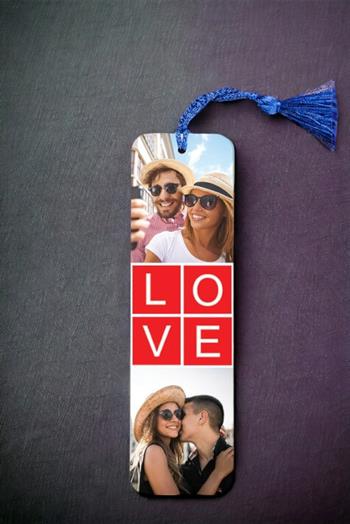 Çiftlere Özel Fotoğraflı Kitap Ayracı