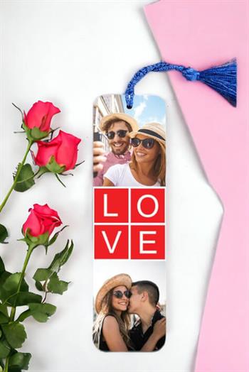 Çiftlere Özel Fotoğraflı Kitap Ayracı