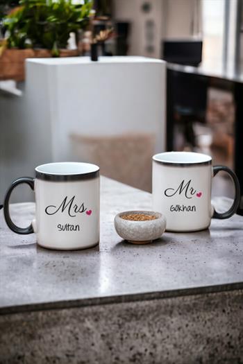 Çiftlere Özel İkili Sihirli Kupa Bardak