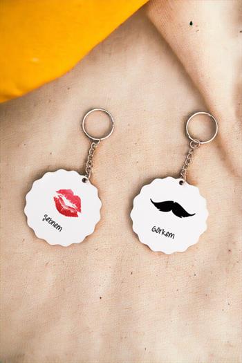 Çiftlere Özel İsimli İkili Anahtarlık