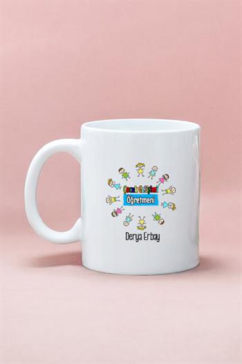 Çocuk Gelişimi Öğretmenine Hediye Beyaz Kupa Bardak